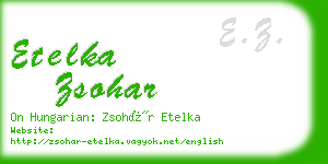 etelka zsohar business card